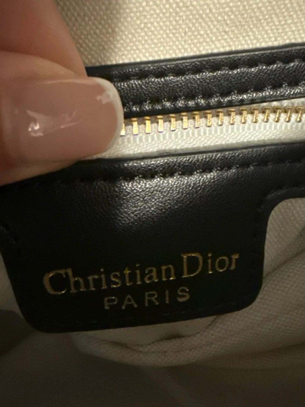 Dior Navy & Cream Saddle Mini Bag with Gold D Charm